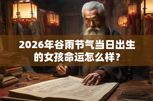 2026年谷雨节气当日出生的女孩命运怎么样? 2026年谷雨节气当日出生的女孩命运怎么样?