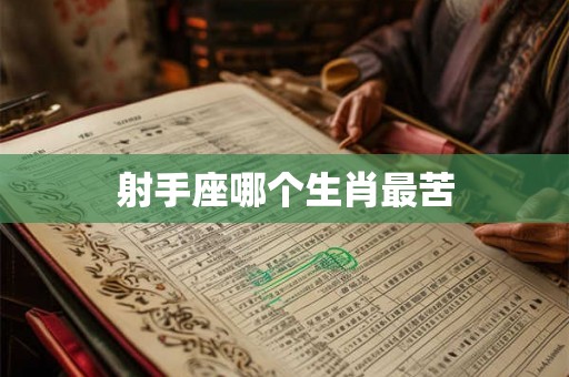 射手座哪个生肖最苦