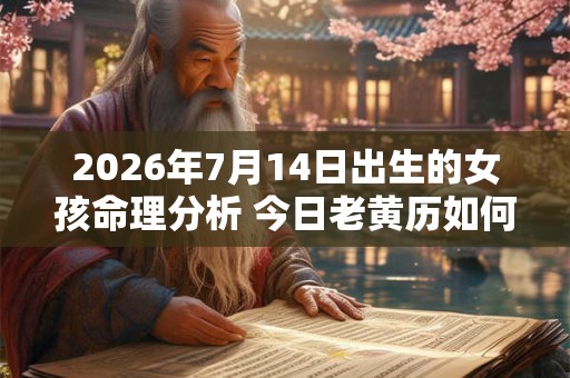 2026年7月14日出生的女孩命理分析 今日老黄历如何？