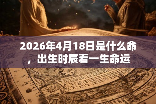 2026年4月18日是什么命,出生时辰看一生命运 2026年4月18日是什么命,出生时辰看一生命运