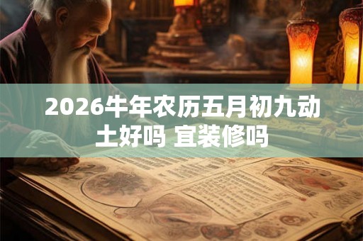 2026牛年农历五月初九动土好吗 宜装修吗 2026牛年农历五月初九动土好吗 宜装修吗