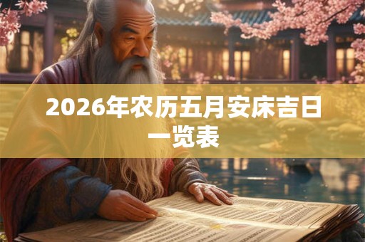 2026年农历五月安床吉日一览表 2026年农历五月安床吉日一览表