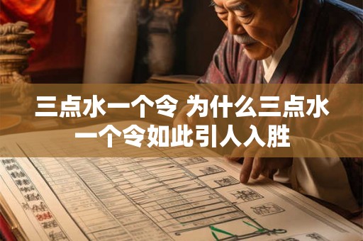 三点水一个令 为什么三点水一个令如此引人入胜