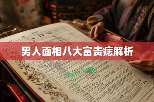 男人面相八大富贵痣解析
