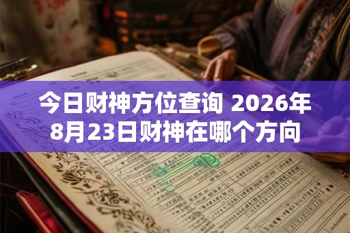 今日财神方位查询 2026年8月23日财神在哪个方向