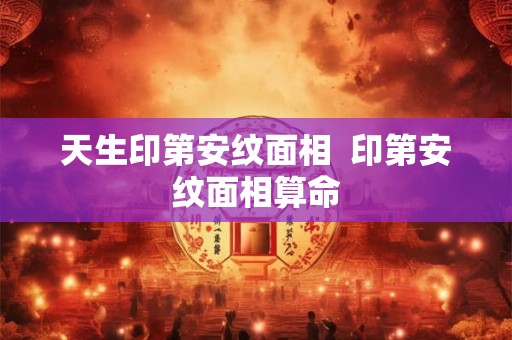 天生印第安纹面相  印第安纹面相算命
