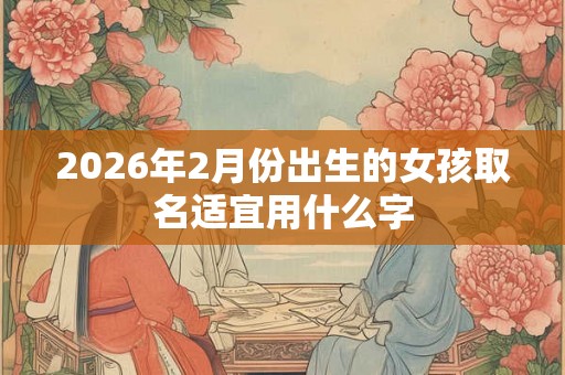 2026年2月份出生的女孩取名适宜用什么字