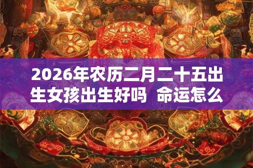 2026年农历二月二十五出生女孩出生好吗  命运怎么样