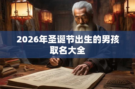 2026年圣诞节出生的男孩取名大全