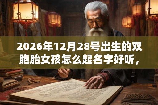 2026年12月28号出生的双胞胎女孩怎么起名字好听，五行属什么？