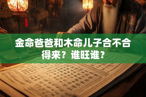 金命爸爸和木命儿子合不合得来？谁旺谁？