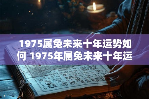 1975属兔未来十年运势如何 1975年属兔未来十年运势如何