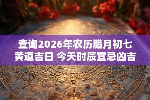 查询2026年农历腊月初七黄道吉日 今天时辰宜忌凶吉 查询2026年农历腊月初七黄道吉日 今天时辰宜忌凶吉