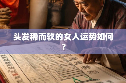 头发稀而软的女人运势如何？