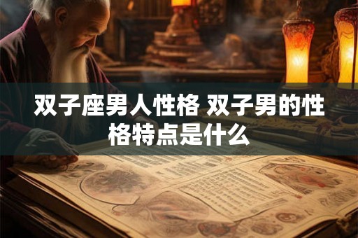 双子座男人性格 双子男的性格特点是什么