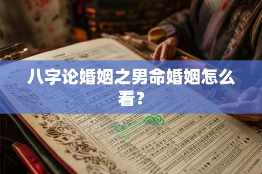 八字论婚姻之男命婚姻怎么看？
