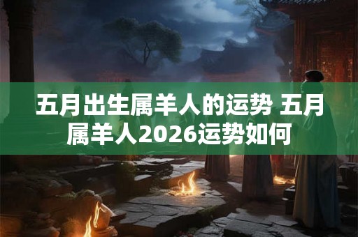 五月出生属羊人的运势 五月属羊人2026运势如何