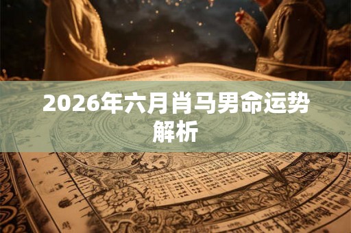 2026年六月肖马男命运势解析