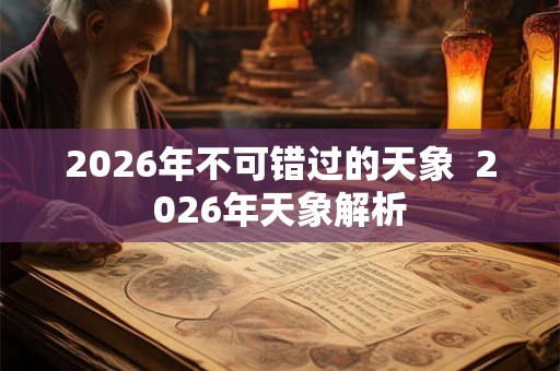 2026年不可错过的天象  2026年天象解析