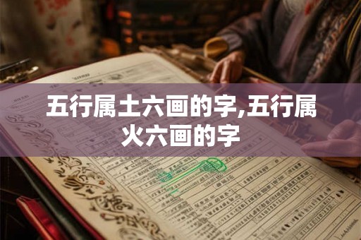 五行属土六画的字,五行属火六画的字