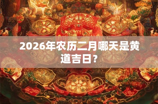 2026年农历二月哪天是黄道吉日？