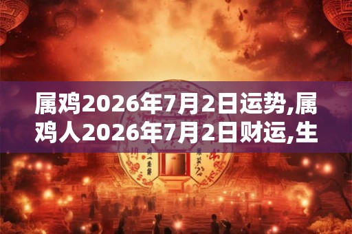 属鸡2026年7月2日运势,属鸡人2026年7月2日财运,生肖鸡2026年7月2日运势
