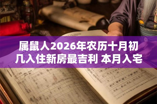 属鼠人2026年农历十月初几入住新房最吉利 本月入宅吉日查询