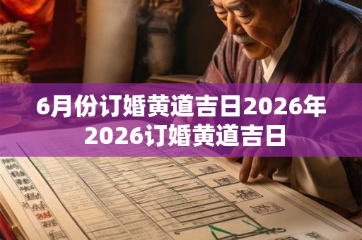 6月份订婚黄道吉日2026年 2026订婚黄道吉日