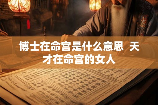 博士在命宫是什么意思  天才在命宫的女人