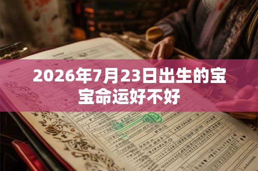 2026年7月23日出生的宝宝命运好不好