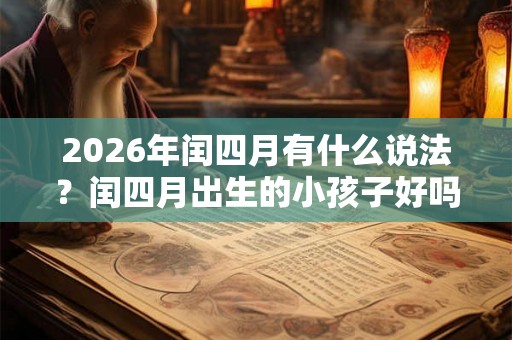 2026年闰四月有什么说法？闰四月出生的小孩子好吗
