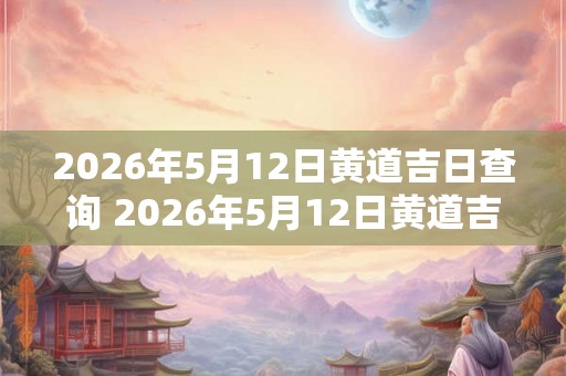 2026年5月12日黄道吉日查询 2026年5月12日黄道吉日吗