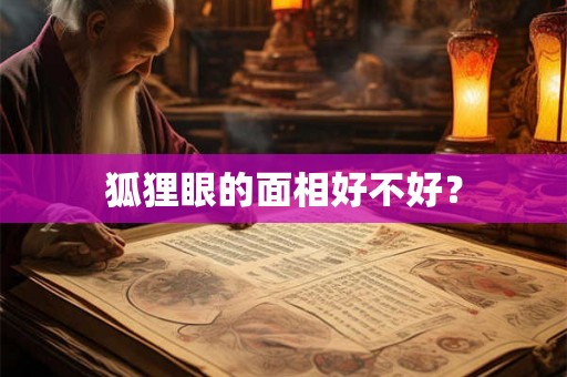 狐狸眼的面相好不好？