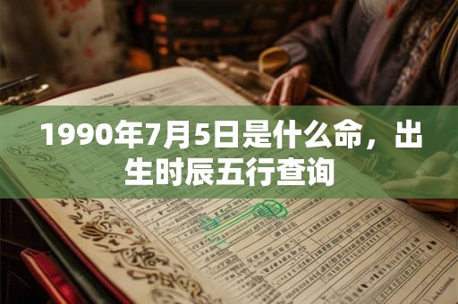 1990年7月5日是什么命，出生时辰五行查询