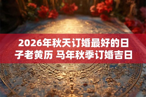 2026年秋天订婚最好的日子老黄历 马年秋季订婚吉日查询