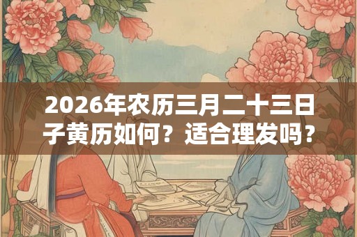 2026年农历三月二十三日子黄历如何？适合理发吗？