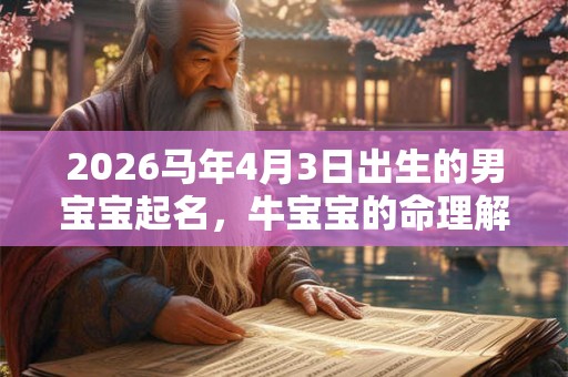 2026马年4月3日出生的男宝宝起名，牛宝宝的命理解析