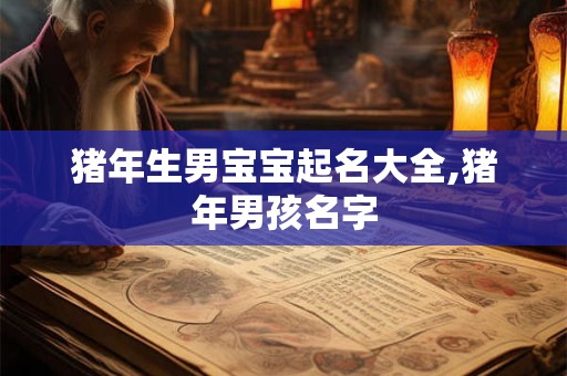 猪年生男宝宝起名大全,猪年男孩名字
