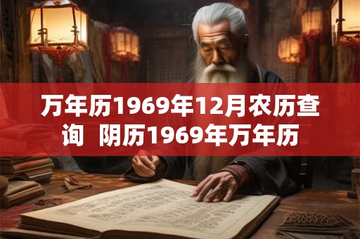 万年历1969年12月农历查询  阴历1969年万年历