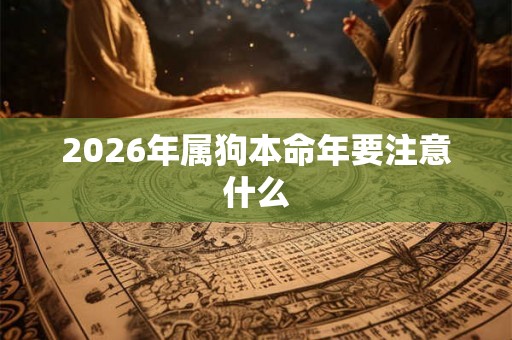 2026年属狗本命年要注意什么 2026年属狗本命年要注意什么