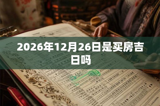 2026年12月26日是买房吉日吗