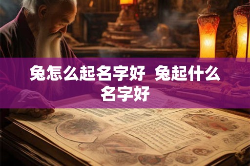 兔怎么起名字好  兔起什么名字好