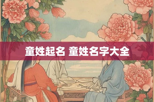 童姓起名 童姓名字大全