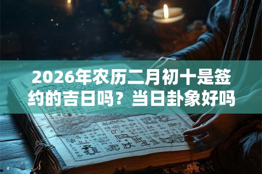 2026年农历二月初十是签约的吉日吗？当日卦象好吗？