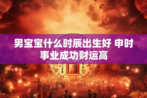 男宝宝什么时辰出生好 申时事业成功财运高