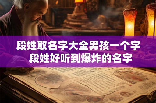 段姓取名字大全男孩一个字  段姓好听到爆炸的名字