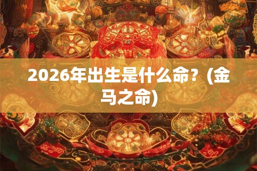 2026年出生是什么命？(金马之命)