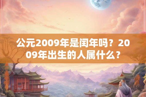 公元2009年是闰年吗？2009年出生的人属什么？