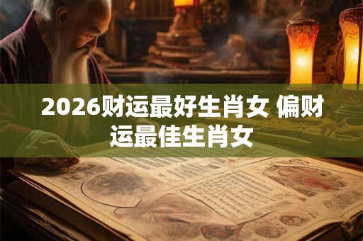 2026财运最好生肖女 偏财运最佳生肖女