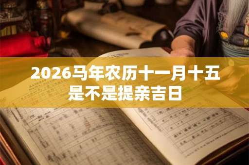 2026马年农历十一月十五是不是提亲吉日